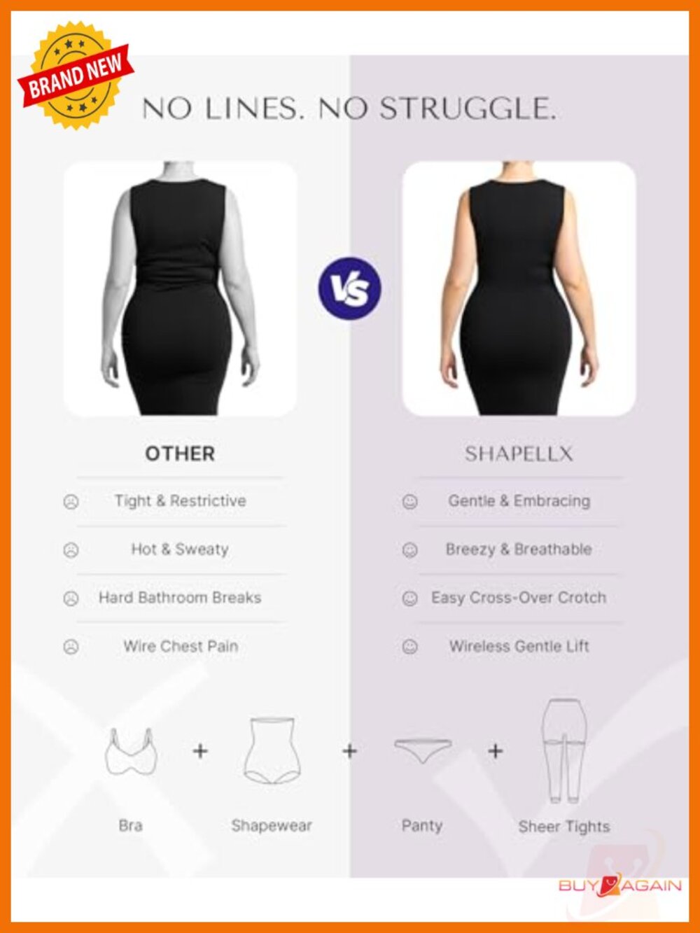Full Body Shapewear Bodysuit Tummy Control Sheer Footless Pantyhose Compression - Picture 3 of 6